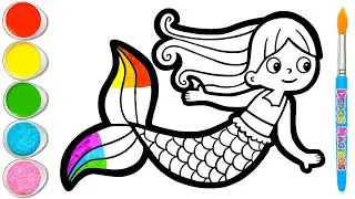 Hermosa Sirena Nadando en el Oc&eacute;ano 🧜🏼&zwj;♀️ Dibujos Coloridos #12