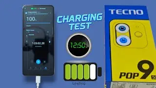 Tecno Pop 9 5G: Charging Test 0% To 100% | battery backup / 🔋 battery drain 
