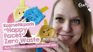Kosmetikpads Happy Faces aus Microfaser & Stoffresten #Zerowaste #NähenfürAnfänger #DIYBeauty #nähen