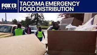 Hundreds line up for food in Tacoma ahead of SNAP cuts | FOX 13 Seattle
