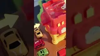 KB016359Lifting building adventure rail game washing vehicle toy electric track cars