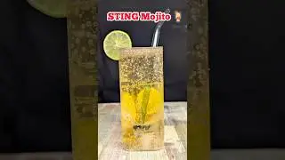 Sting mocktail mojito 🍹🔥 #sting #mocktail #mojito #drink  #asmr #shorts