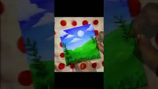 easy canva painting/ mini art  #canvaspainting #art #drawing  #cat #girl