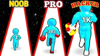NOOB Vs PRO Vs HACKER Runner Up! Gameplay