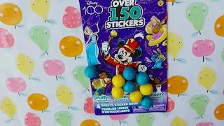 OVER 150 DISNEY STICKERS ASMR COTTONCANDY BUBBLE CHEWING GUM SOUNDS