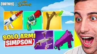 Gioco con SOLO Armi dei SIMPSON! *DIFFICILISSIMO* Fortnite ITA