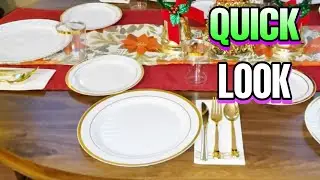 FOCUSLINE 350 pieces Disposable Gold Dinnerware Set for 50 Guests! | Trendroid Reviews