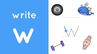 Letter W | Write lowercase letter W | Phonics alphabet writing lesson