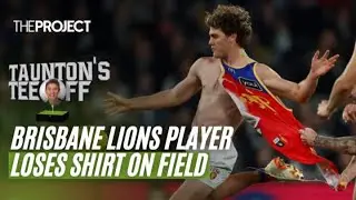 Brisbane Lions Player Loses Shirt On Field