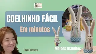 Como Fazer Coelhinho Decorativo em Tecido | Passo a Passo + Moldes Gratuitos #artesanato