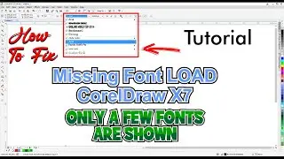 How To Fix Can't Load font CorelDraw X7
