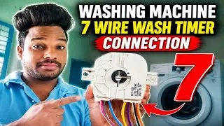 7 वायर wash timer connection ऐसे कोई भी कर लेगा 👈| washing machine 7 wire wash timer connection ✅