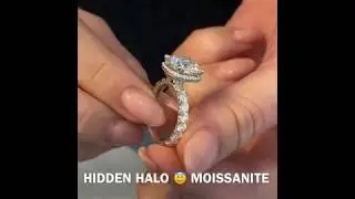 Cushion Moissanite Hidden Halo&trade; Ring