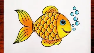 Fish drawing easy ll abcd song ll kids song alphabet song ll 
