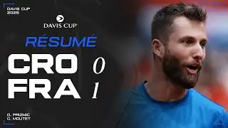 🇭🇷 0-1 🇫🇷 R&eacute;sum&eacute; Prizmic vs Moutet | Croatie-France | Davis Cup 2025