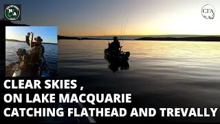 Clear skies , relaxing day for Yak fishing on Lake Macquarie