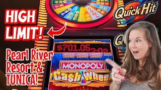 NEW Monopoly Cash Wheel at PEARL RIVER RESORT! Plus QUICK HITS!!
