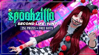 SPOOKZILLA 2023  | Second Life Halloween HUNT  |  25L Prizes + Free Gifts