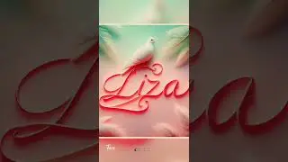Name Art Video Editing 3D Viral Name Liza Photo Editing Bingai green feathers beauty neon#nameart
