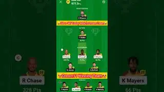 SA vs WI dream team,today match dream team,today match winning team #dream11 #shorts #SAvsWI #viral