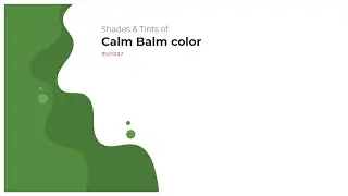 Shades & Tints of Calm Balm color #5e9d47 A Cool Green color #538b3f #497a37 #6fa75b #81b26f