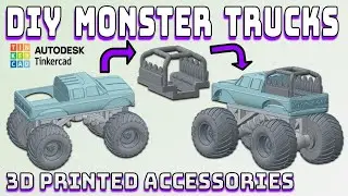 Designing a Ride Truck Add-On for Hot Wheels Monster Jam Trucks - Tinkercad Livestream
