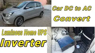 How to convert Car DC to AC current from home UPS inverter luminous #convert 