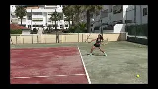 Olivia L&oacute;pez 2015, Spain | Tennis junior girl training tennis, Aug 2025