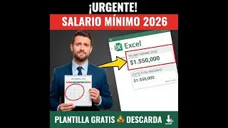 ¿SALARIO MÍNIMO 2026? ⚠️ CALCULAR SALARIO REAL y EVITA ERRORES en tu NÓMINA (Plantilla Excel GRATIS)