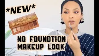 How to SLAY QUICKLY!! **NO FOUNDATION **New Urban Decay Petite Heat Palette | Chinutay A.