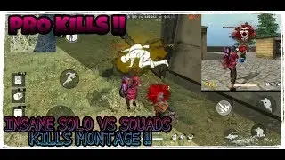 INSANE RANKED SOLO VS SQUADS KILLS MONTAGE !! BEST OF RAKESH00007 !! Free Fire Battlegrounds !!!