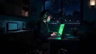 🌙 Japanese Night Lofi for Coding & Focus | Terminal Chill