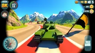 Insane Tank Ramp Challenge Impossible Stunt Race #shortvideo #automobile #monstertruck #gaming 