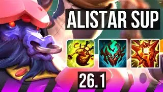 ALISTAR & Ezreal vs SWAIN & Sivir (SUP) | 4k gold comeback | KR Master | 26.1