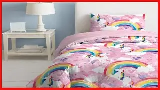 dream FACTORY Kids 3 Piece Easy Wash Super Soft Cotton Comforter and Pillow Sham Set, FullQueen,