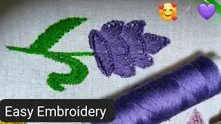 Easy Embroidery #viral video #embroidery design 🪡 🪡 hand#edit #embroidery#trending video  Embroidery
