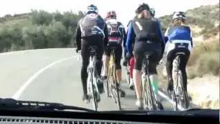 Hungarian Triathlon Team training in the Almeria mountains