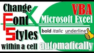 Excel VBA - Change font style based on space (editable template available)