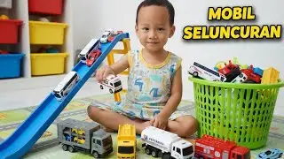 Dahlan Bermain Mobil Seluncuran 🚗 | Tebak Nama, Warna & Fungsi Kendaraan | Edukasi Anak