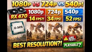DIFFERENT RESOLUTIONS Tested on ARC Raiders with Rx470 + i5-3470 , All using Low Settings