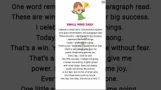 Small Wins Daily #englishforbeginners #learnenglishaudiobook #shortstoryhort #mzmlark #english