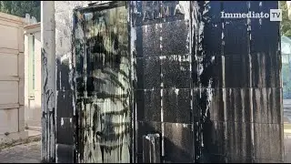 VANDALI AL CIMITERO DI TORREMAGGIORE, TOMBE IMBRATTATE CON OLIO ESAUSTO. 