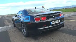 600HP Chevrolet Camaro SS - Burnout & Acceleratings On A Dragstrip!
