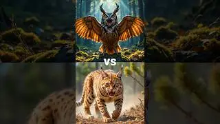 Owl vs Lynx ( fox, badger, skunk, coyote ) #owl #fox #lynx #vs
