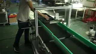 two label applicator shell side labeling machine with stopping mechanism-Judy