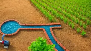 DIY Mini Tractor & Hand Pump | Farming Canal Science Project 🌾✨ @HONICREATORS