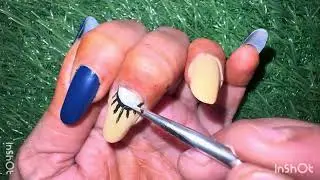 Unique and eye 👁️ catching evil eye 🧿 nail 💅🏻art tutorial.