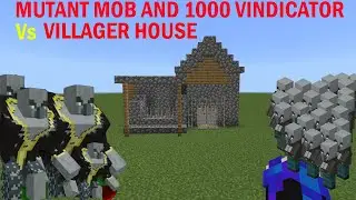 1000 VINDICATOR Vs VILLAGER HOUSE IN MINECRAFT PART-1.
