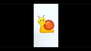 Snail drawing for Beginners | How to draw a snail | step by step snail drawing