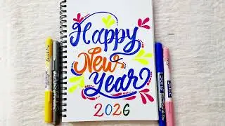 Happy New Year Calligraphy🎉 #handwriting #art #calligraphy #happynewyear #2026 #trending#satisfying 